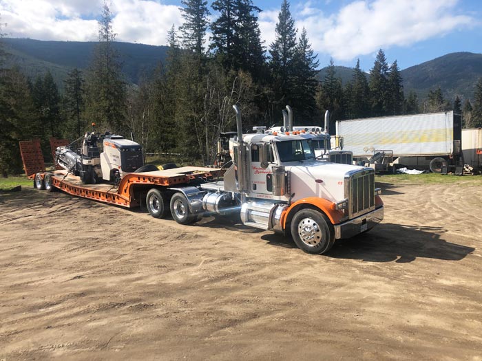 Westmill Roadworks Trucks, Milling, Roads, BC
