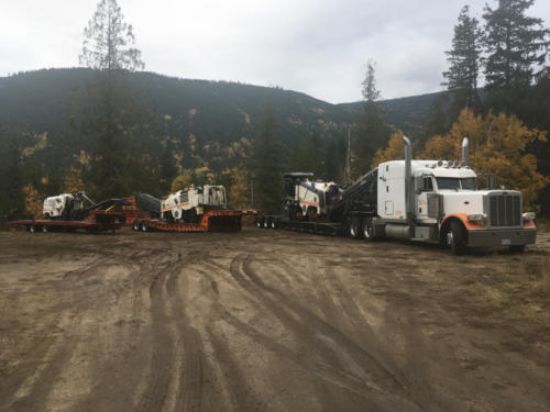 Milling Fleet, Salmon Arm, BC, Road Work